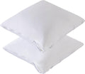 Kingnex Waterproof Feather Proof Euro Pillow Protectors with Zipper 26x26 Pack of 2 Soft Bamboo Viscose Jersey Square Pillow Covers for Eur…