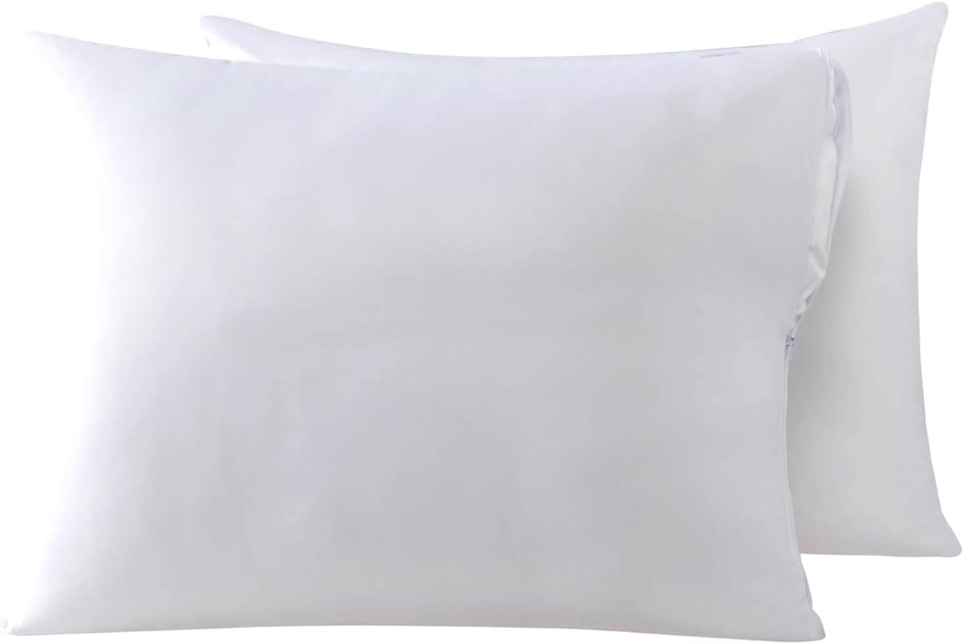 Kingnex Cooling Bamboo Viscose Feather Proof Pillow Protectors with Zipper King Size Waterproof Down Proof Covers for Bed Pillows 2 Pack 2…