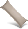 WishSmile Body Cooling Pillowcase Long Pillow Case Breathable Cool Silky Soft Rayon Derived from Bamboo Fabric, Hair and Skin Friendly, Taupe…
