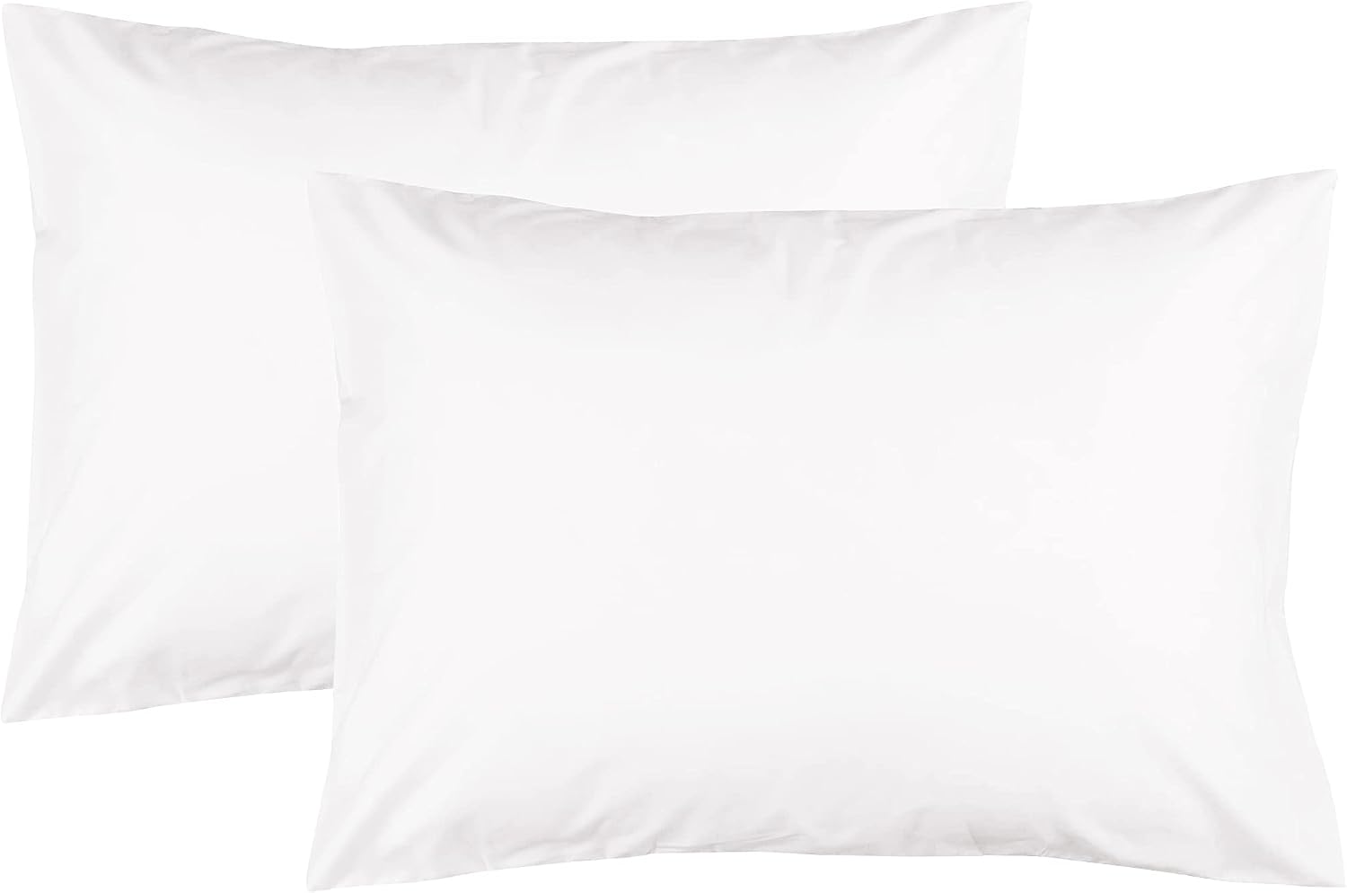 FEATHER & STITCH NEW YORK 100% Cotton 2 Piece King Pillow Cases, 300TC Ultra-Soft Pillowcases with Envelope Closure, Wrinkle- Fade- Stain…