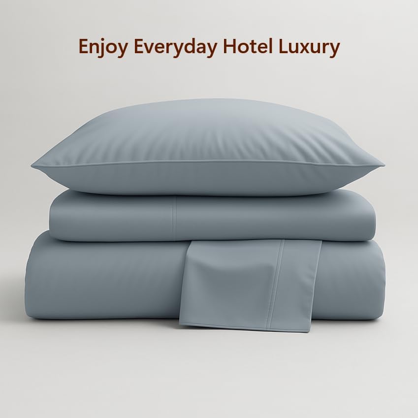 Perupima Peru Pima 285 Thread Count Percale California King Sheet Set - 100% Peruvian Pima Cotton, 4 Piece (Flat, Fitted, 2 Pillowcases) -…