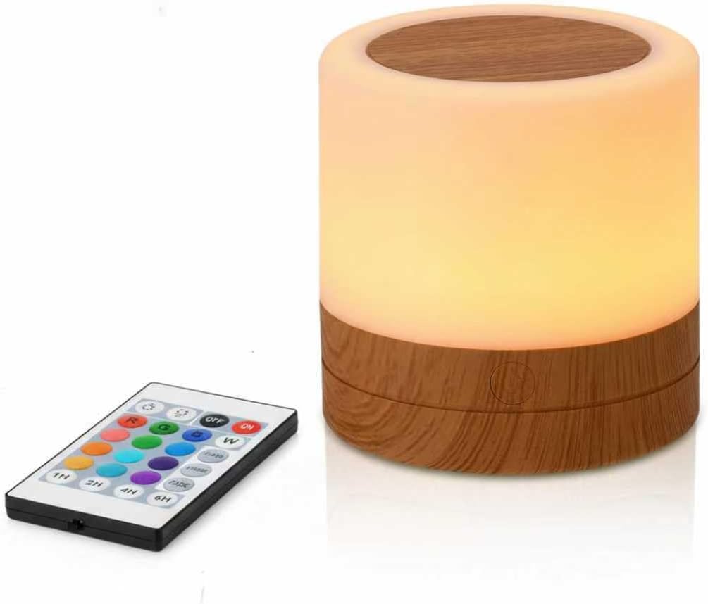 Dimmable Baby Night Light: Eye-Caring Soft Warm White LED Touch Lamp | USB Rechargeable Portable Bedside for Nursery Kids Room Bedroom…