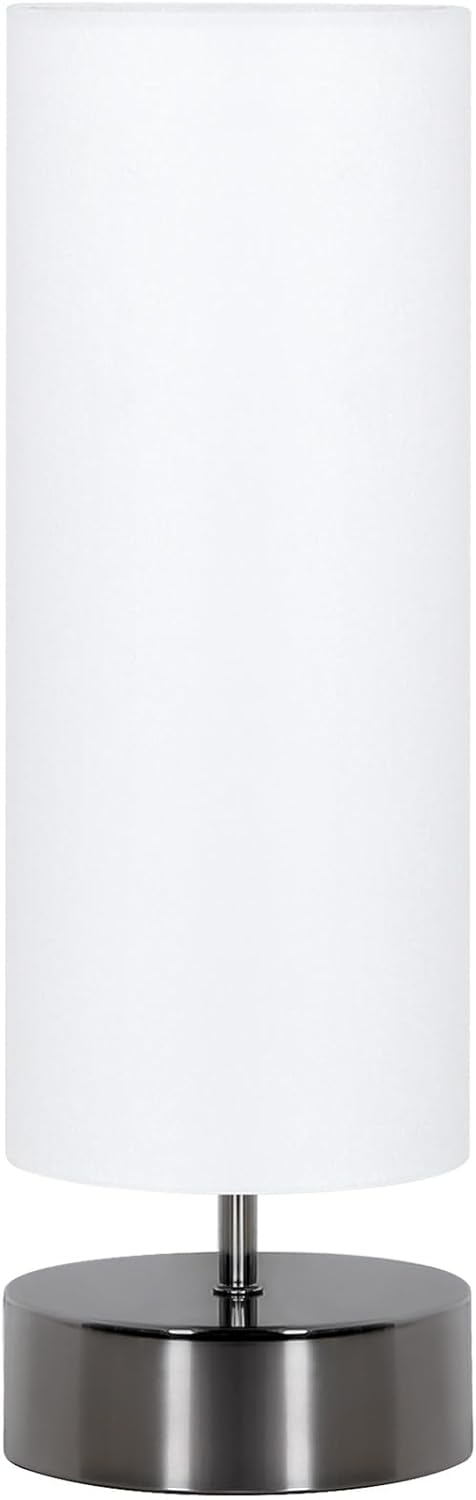 Touch Table Lamp, 3-Way Dimmable Modern Minimalist Accent Bedside Lamp with Cylinder Fabric Shade, Night Light Nightstand Desk Lamp for…