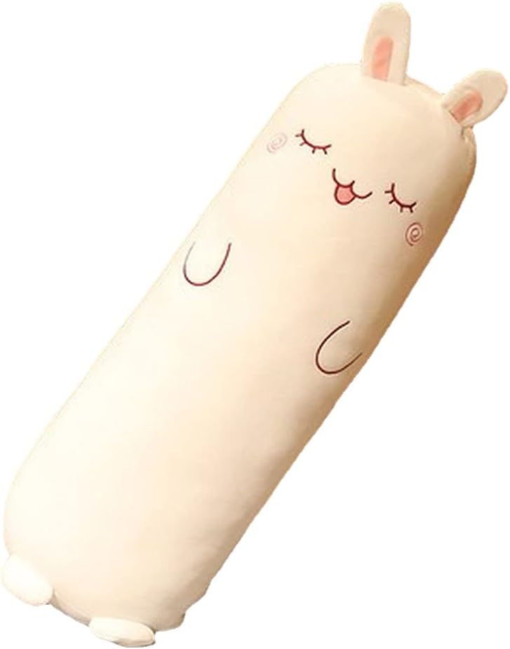 Long Plush Cute Body Pillows 27" Cuddle Stuffed Animal Shaped Bed Body Pillows Soft Cotton Plushies Doll Toy Gifts (Bunny, 27 Inch)