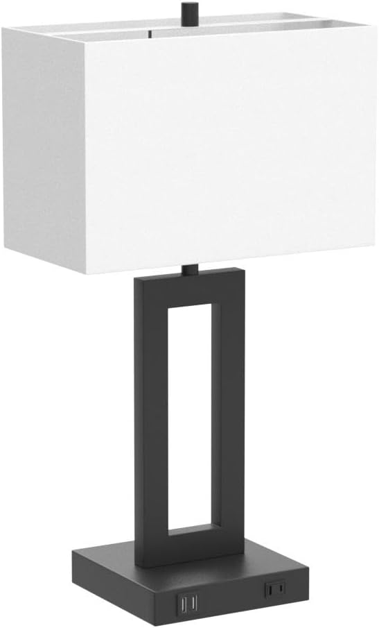 Tobusa Set of 2 Modern Touch Control Table Lamps with 2 USB Ports, 22’’ Large Bedside Nightstand Lamps 3-Way Dimmable Desk Lamp With White…