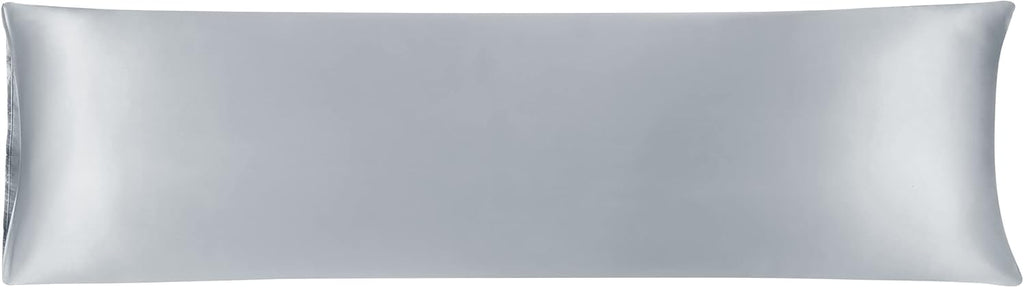 uxcell Body Pillow Cover, 20x72 Inch Silver Silky Satin Body Pillowcases for Hair and Skin, Soft Cooling Smooth Pillow Case with Envelope…