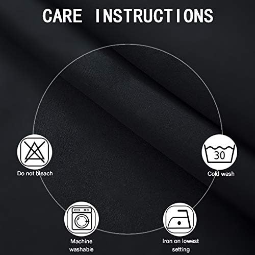 Lemomo Blackout Curtains 66 x 95 inch/Black Curtains Set of 2 Panels/Thermal Insulated Room Darkening Bedroom Curtains 95 inch Black