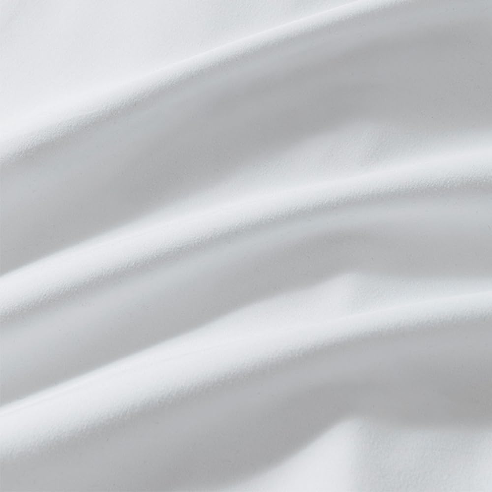 NookZuzu 2 Pack Microfiber Zipper Pillowcases, Soft Comfortable Not Shrink White Pillow Case, Standard Pillow Cases Set of 2 (20x26 Inches)…