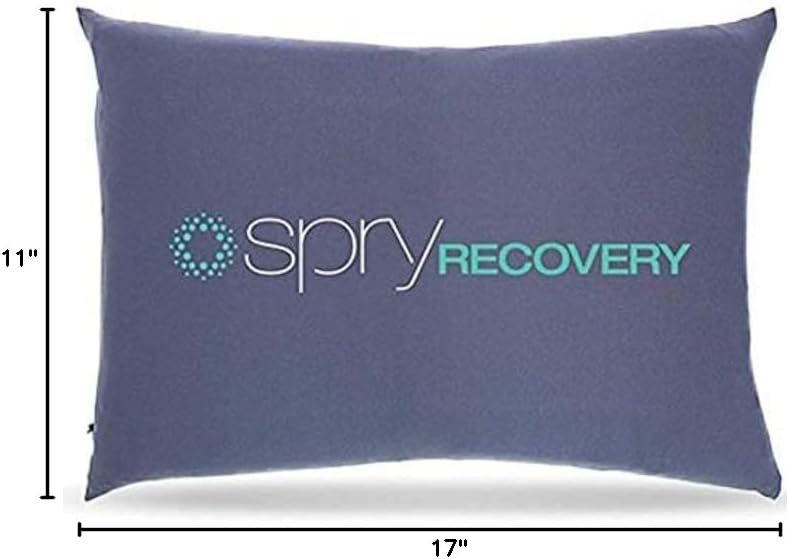 Spry Recovery Pillow Supportive Contouring Pillow with Adaptive Flo-Form Technology Great for Neck and Back Pain (Blue)