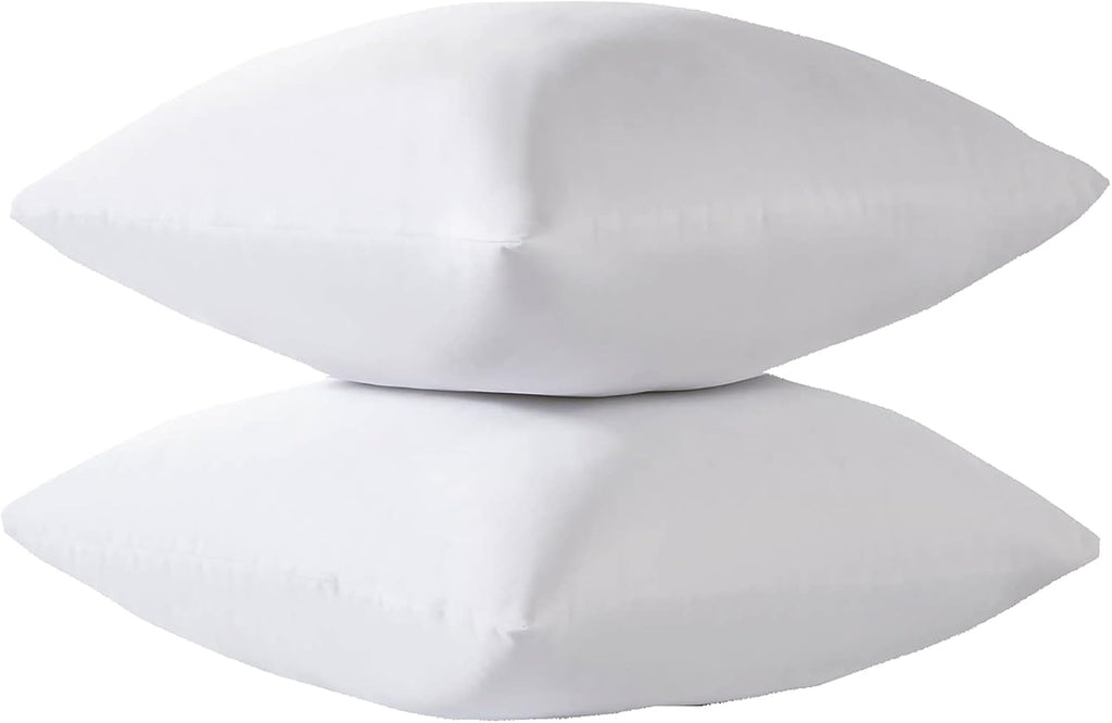 Kingnex 2 Pack Feather Proof Pillow Protectors 20x20 Waterproof Pillow Covers for Square Throw Pillow 20x20 2 Pack White