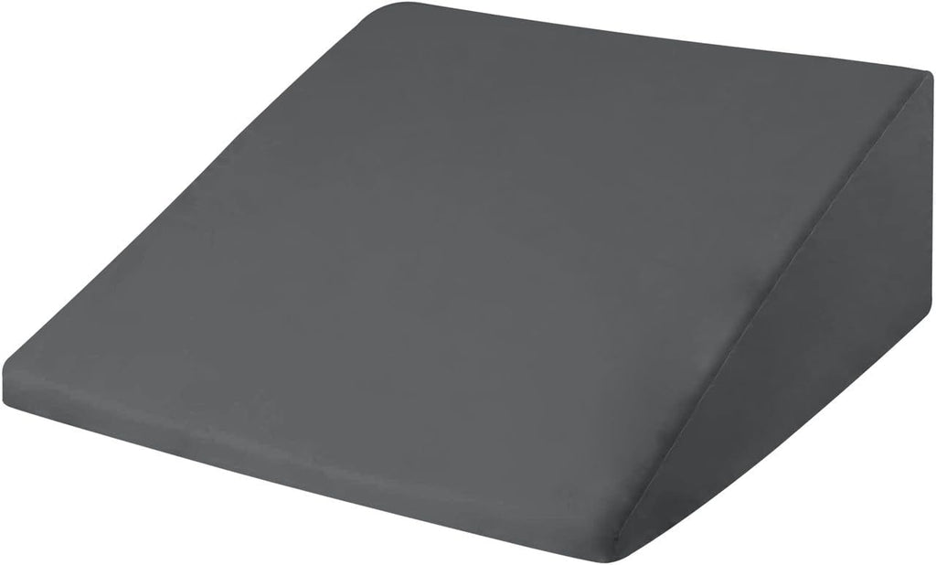 CirclesHome Wedge Pillow Cover 100% Cotton, Zippered Wedge Pillow Case Protector, Soft, Hypoallergenic & Breathable -Dark Grey, (24Wx25Lx12…