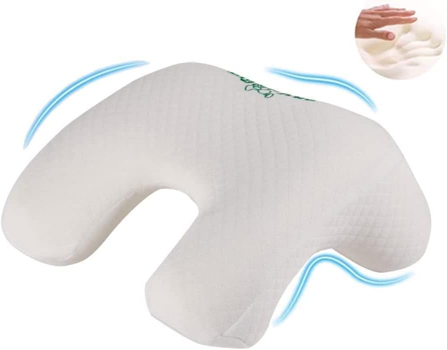 BigAnt Big Ant H-Shape Travel Neck Pillow & Desk Nap Pillow, 100% Memory Foam with Hollow Design to help reduce Arm Numbness, Ergonomic…