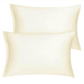 uxcell Queen Satin Pillowcase with Zipper, Super Soft and Luxury, Silky Pillow Cases Covers Set of 2, 21"x31", Pearl White