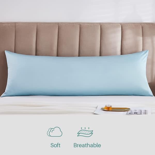 Oubonun 100% Cotton Body Pillowcase - 800 Thread Count/21x54, Moisture Absorbent and Breathable, Hotel Body Pillow Cover for All Seasons, L…