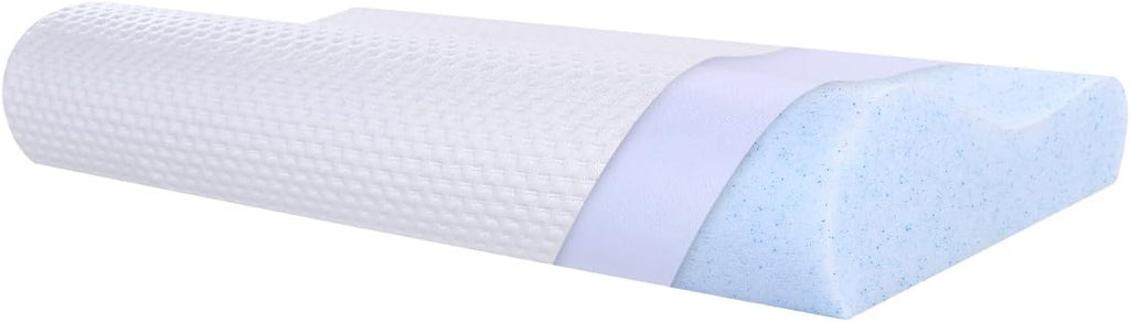 Suqiome SUQ I OME Sleeper-Thin Memory Foam Neck Pillow for Sleeping, 2.3'' to 3.1 '' Height, Thin & Low Cervical Profile, Soft(19.6x11…