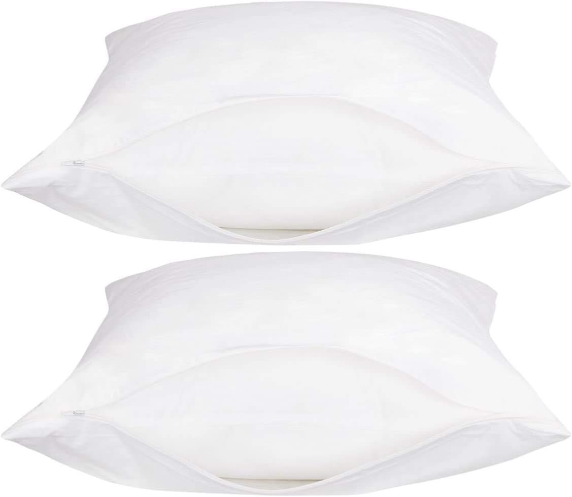 4 Pack Deluxe Zippered Vinyl Pillow Covers - Waterproof Protectors for Longer Lasting Pillows. Standard Size 20"x29". Ideal for Home…