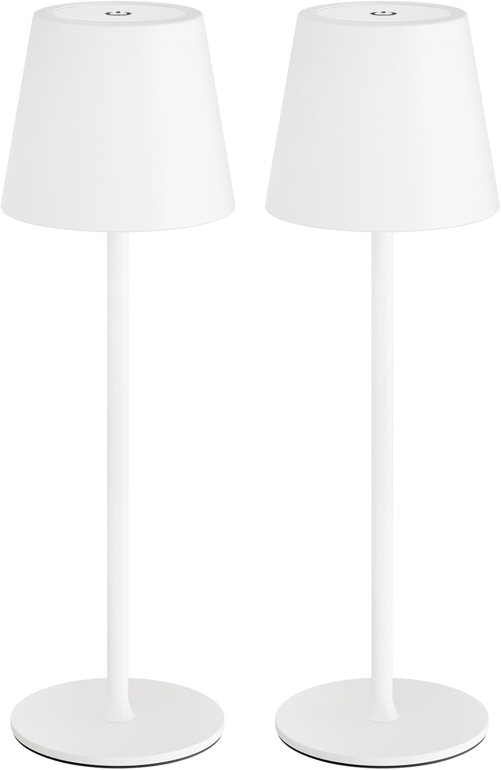 uuffoo 2 Pack Cordless Table Lamp Rechargeable 5000mAH Battery Operated Lights Touch Control LED Portable Desk Lamps 3 Color Dimming for…