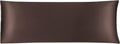 uxcell Body Pillow Cover, 20x54 Inch Brown Silky Satin Body Pillowcases for Hair and Skin, Soft Cooling Smooth Pillow Case with Envelope…