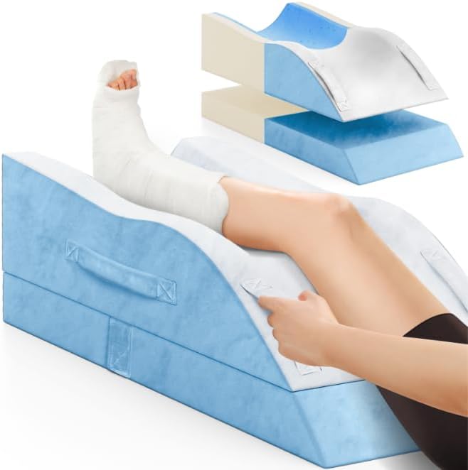TranquilRelax Leg Elevation Pillows, Wedge Pillow for After Surgery, Memory Foam Leg Support Adjustable, Comfort comfort for Back…