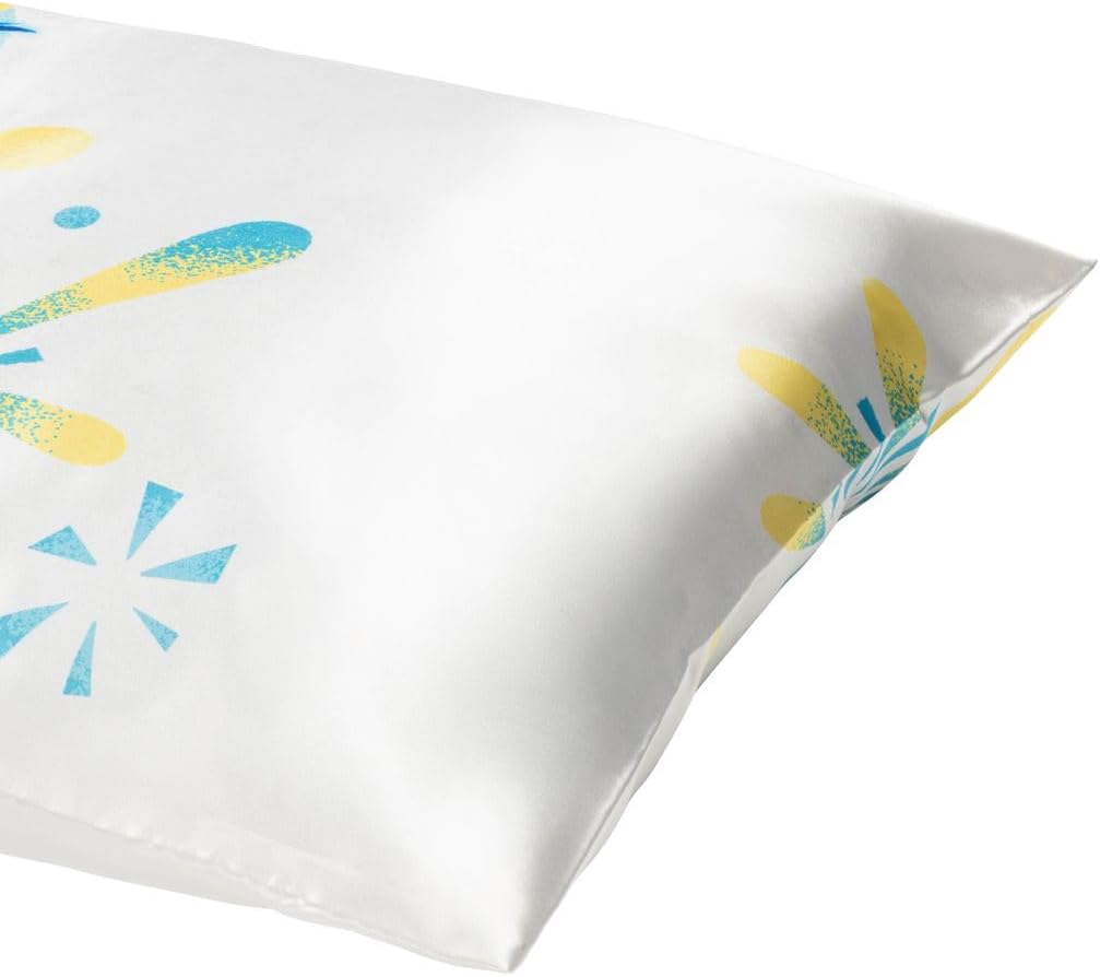 JayFranco Disney Pixar Inside Out Joy Satin Pillowcase - Standard Size 20x30 Inch Silky Soft White Pillow Cover 30 inch White