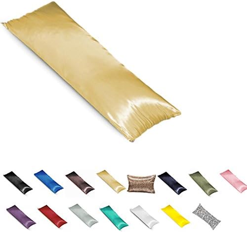 TAOSON Silky Soft Satin Body Pillow Cover Pillowcase Pillow Protector Cushion Cover with Zippers (21x54 inches Fits 20 x 54 Pillows, 21 x…