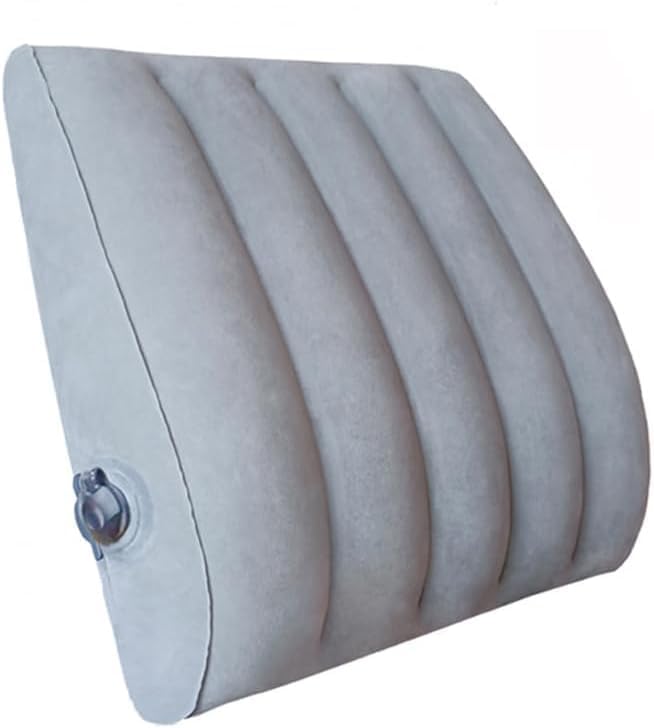 Air Inflatable Pillow Portable Lumbar Pillow with Storage Bag, Backrest Lower Back Support Pillow for Car Seat Home Office Chair
