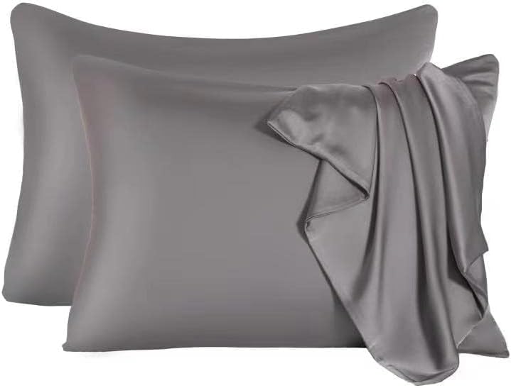 Siyuan 2 Pcs Mulberry Silk Pillowcase for Hair and Skin, Cooling Silk Pillow Case with Hidden Zipper, Allergen Proof Dual Sides Soft Breathab…