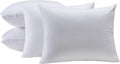 Kingnex 4 Pack Waterproof Feather Proof Pillow Protectors with Zipper on Long Side Standard Size Down Proof Striped Bed Pillow Cover