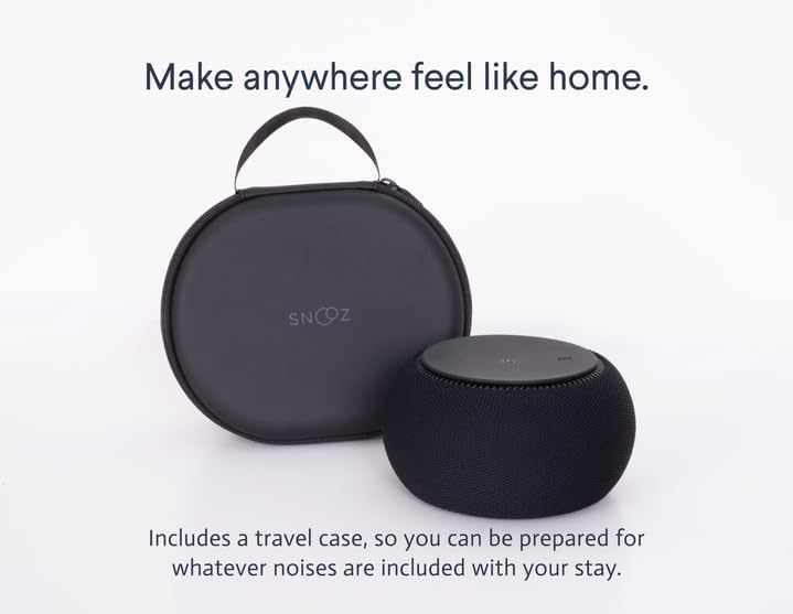 SNOOZ Pro - Smart White Noise Machine & Travel Case - Real Fan Inside, Non-Looping White Noise, Adjustable Tone & Volume - App-Based…