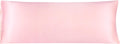 uxcell Body Pillow Cover, 20x54 Inch Pink Silky Satin Body Pillowcases for Hair and Skin, Soft Cooling Smooth Pillow Case with Envelope…