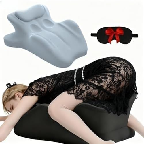Ergonomic Memory Foam Wedge Pillow, Back and Neck Support Cushion for Reading in Bed, Sitting Up, Bed Rest and Watching TV (Blue)