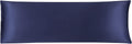 uxcell Body Pillow Cover, 20x60 Inch Navy Silky Satin Body Pillowcases for Hair and Skin, Soft Cooling Smooth Pillow Case with Envelope…