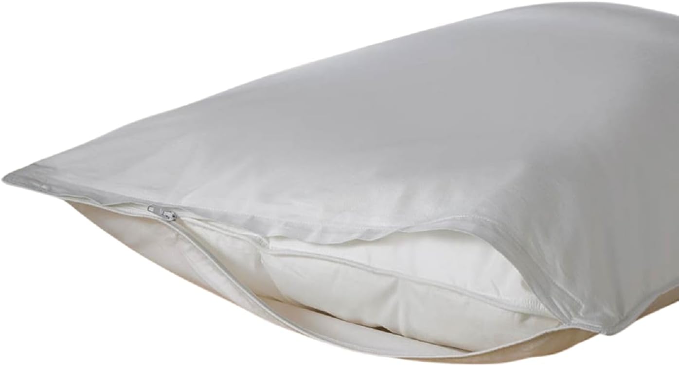 Dependable Industries Deluxe Zippered Vinyl Pillow Covers 4-Pack - 20"x29" Waterproof Protectors, Ideal for Home, Hotel, Hospital…