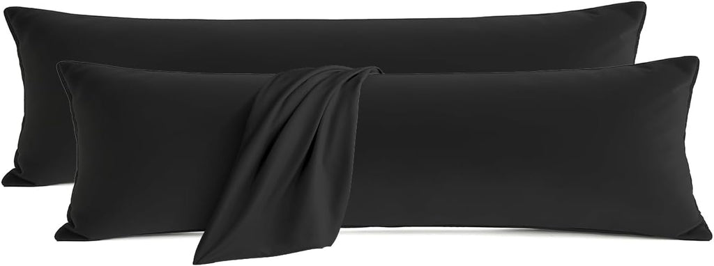 QJFabricCO Q&J Fabric Co. Body Pillow Pillowcase Set of 2, Brushed Microfiber 20x54 Pillow Cases, Soft, Wrinkle-Free, Fade-Resistant, Pillow…