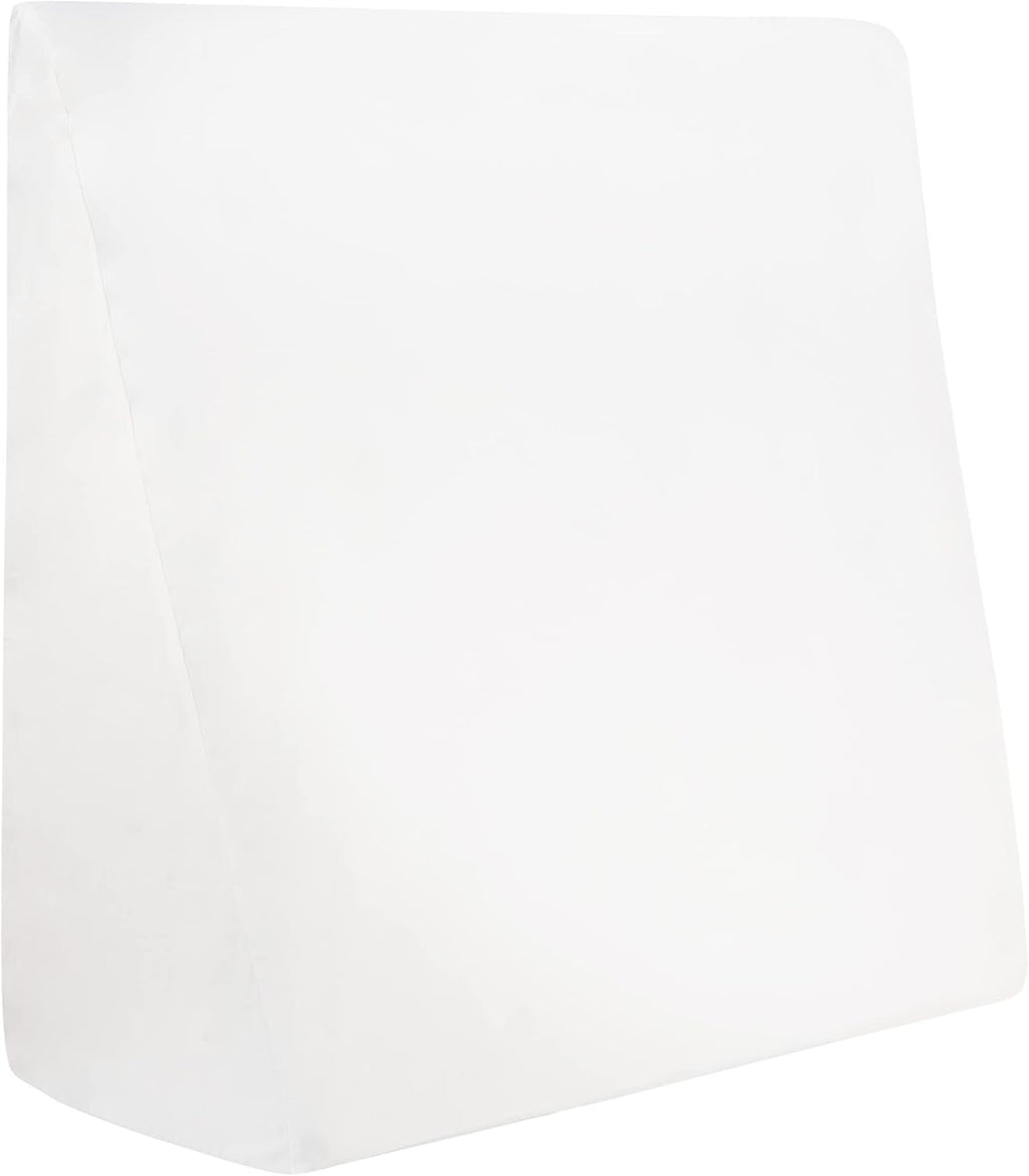 CirclesHome Wedge Pillow Cover 100% Cotton, Zippered Wedge Pillow Case Protector, Soft, Hypoallergenic & Breathable - 25x26x10” 10 inches C…