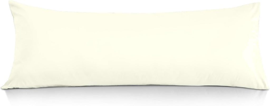 Body Pillow Cover 20x54 Body Pillow Case 100% Egyptian Cotton Hotel Quality 1-Pieces Ivory Body Pillow Cover Premium 600 Thread Count…