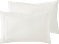 Nestl Off White Pillow Cases - Queen Size Set of 2, Soft 1800 Microfiber Pillow Cases, Envelope Closure, 20x30 Inches cotton White