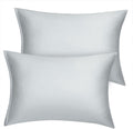 uxcell Travel Satin Pillowcase with Zipper, Super Soft and Luxury, Silky Pillow Cases Covers Set of 2, 14"x20", Silver