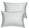 uxcell Standard Satin Pillowcase with Zipper, Super Soft and Luxury, Silky Pillow Cases Covers Set of 2, 21"x27", Silver