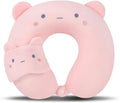 MissSoul Kids Neck Pillow for Travel with Sleep Eye Mask, Cute Travel Neck Pillow, Memory Foam Flight Sleeping Headrest Pillow for Boys & G…