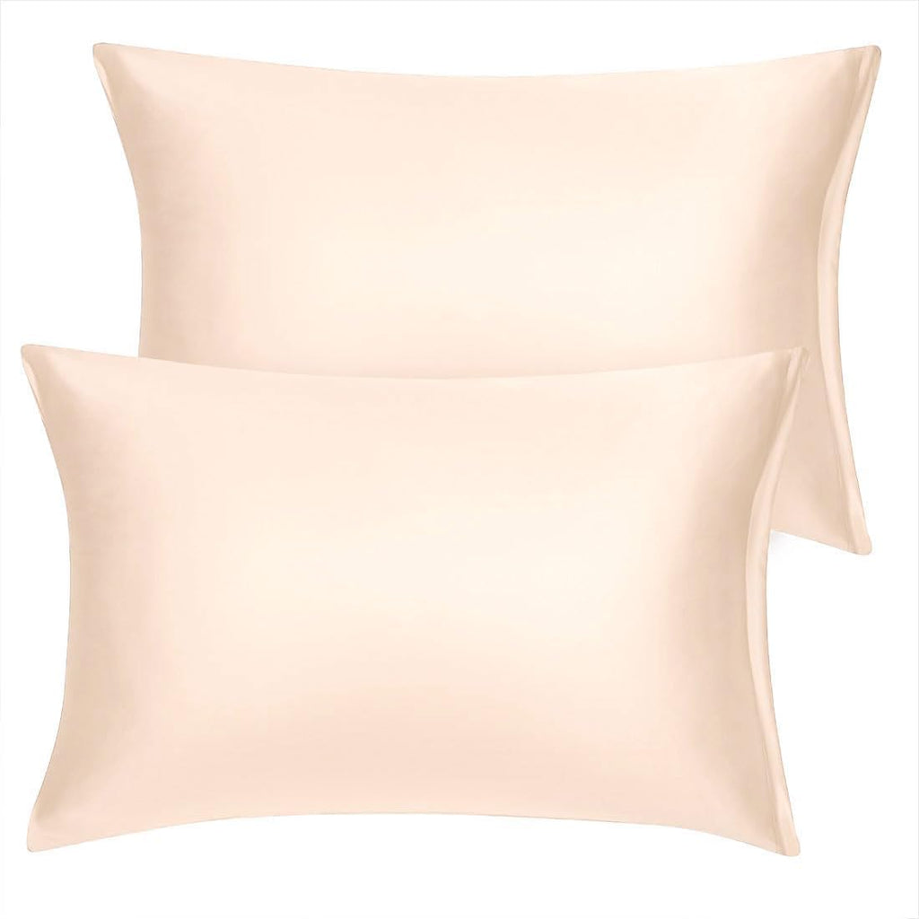 uxcell King Satin Pillowcase with Zipper, Super Soft and Luxury, Silky Pillow Cases Covers Set of 2, 21"x37", Caramel