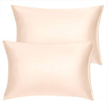 uxcell King Satin Pillowcase with Zipper, Super Soft and Luxury, Silky Pillow Cases Covers Set of 2, 21"x37", Caramel