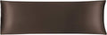 uxcell Body Pillow Cover, 20x60 Inch Brown Silky Satin Body Pillowcases for Hair and Skin, Soft Cooling Smooth Pillow Case with Envelope…