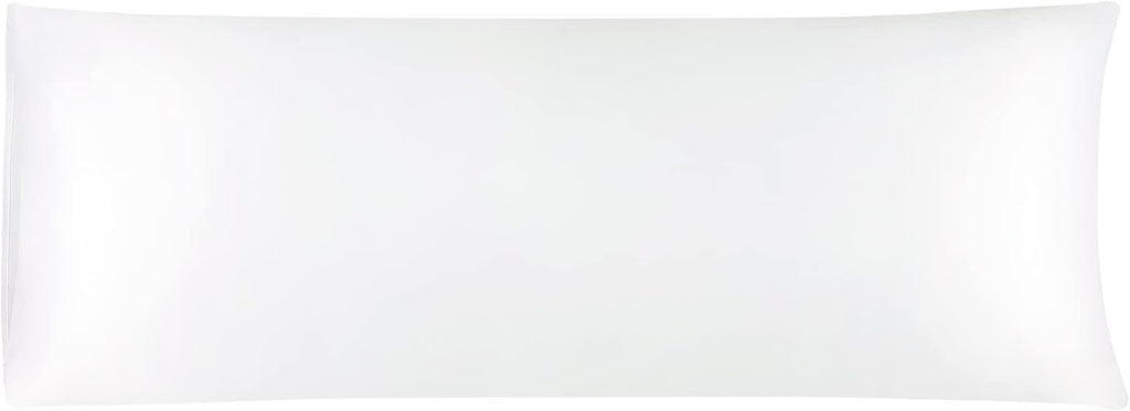 uxcell Body Pillow Cover 20x54 Inch Snow White Silky Satin Body Pillowcases for Hair and Skin Luxury Cooling Soft Smooth Washable