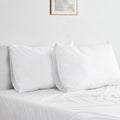 Bioweaves 100% Organic Washed Cotton Percale Weave Pillow Cases Standard Size GOTS Certified Queen Pillow Covers, Envelope Closure – Set of…
