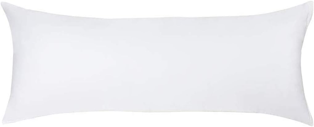 Zimasilk 100% Pure Mulberry Silk Pillowcase for Hair and Skin, with Hidden Zipper, Both Side 19 Momme Silk, 1pc (Body 20"x54", White) 2 pack…