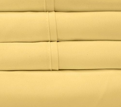 Queen Sheets Yellow - 6 Piece 1500 Supreme Collection Fine Brushed Microfiber Deep Pocket Queen Sheet Set Bedding - 2 Extra Pillow Cases…