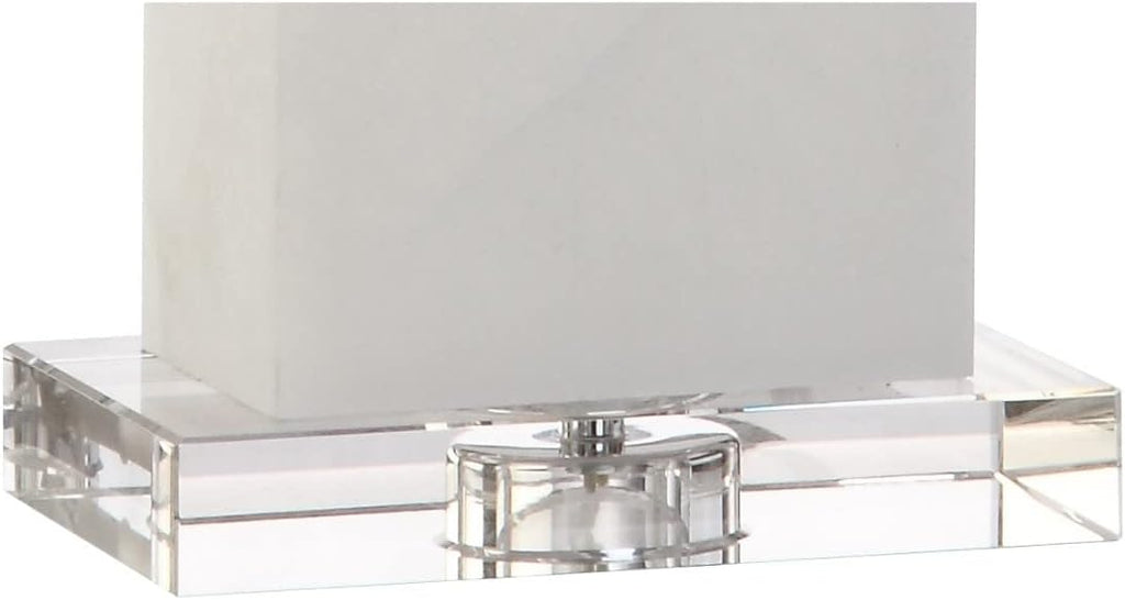 JONATHAN Y 27" White Alabaster Rectangular Table Lamp Contemporary Modern Bedside Nightstand Lamp for Living Room Bedroom with White…