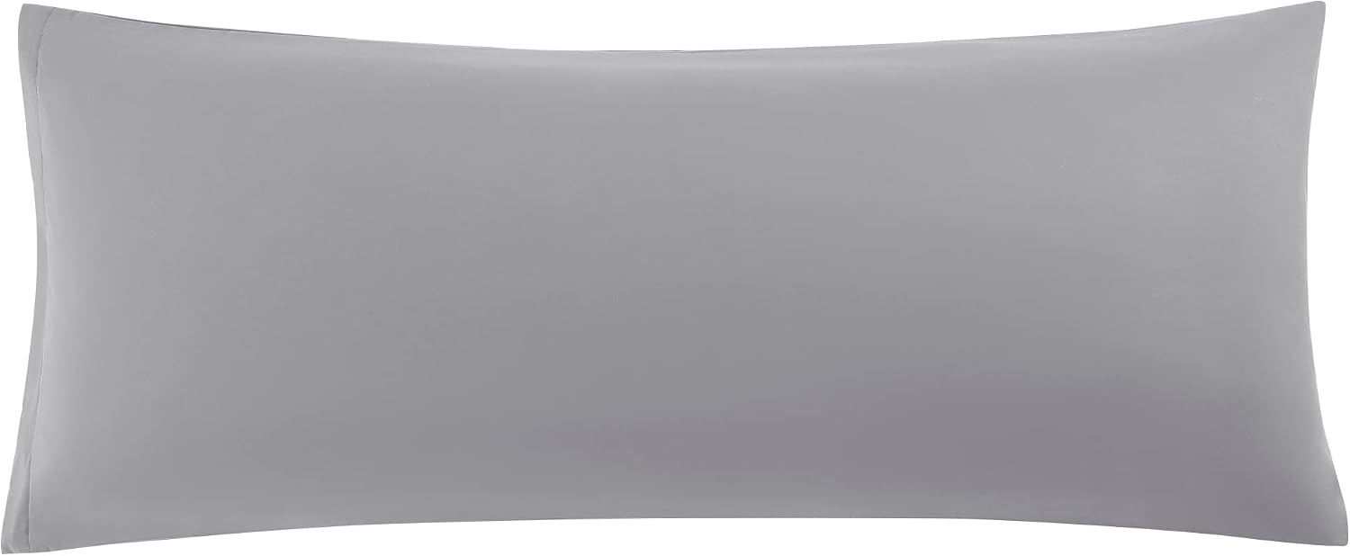 uxcell Soft Microfiber Body Pillow Cover with Zipper Closure, Long Pillow Cases for Body Pillows Weave for 90 GSM Polyester, Grey Body (20"…