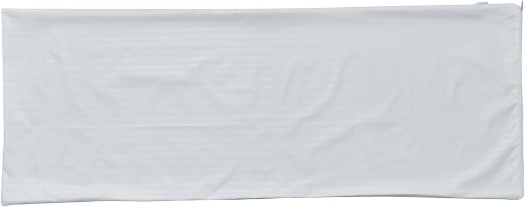 Kingnex Waterproof Down Feather Proof Striped Body Pillow Protectors for 20x54 Pillow Zippered Plain Pillow Cover White 1 Pack Only 21x55